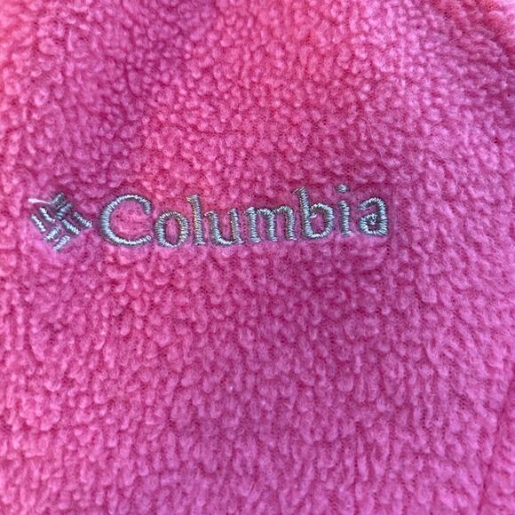 Columbia Girl’s Fleece Zip up Jacket Color Pink Size 7/8 *See description - Picture 5 of 10